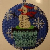 Christmas Cupcake with Snowman and Stitch Guide