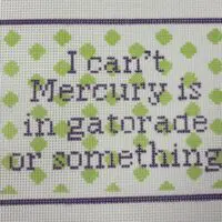 I Can't, Mercury is in Gatorade or Something Canvas by Poppy J Stitches